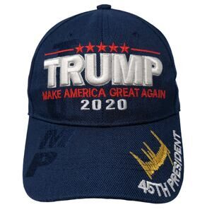 Donald Trump Make America Great Again 2020 Strapback Hat Blue One Size